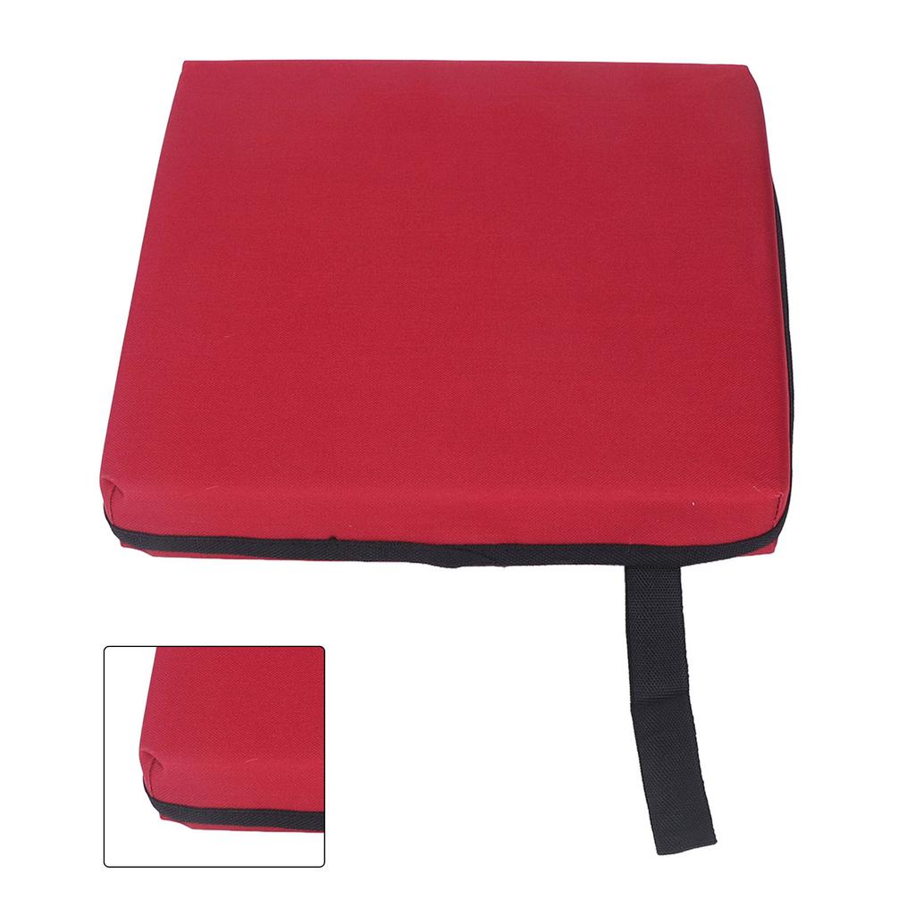 Outdoor Seating Pad Multipurpose Single Layer Sponge Oxford Cloth Chair Back Pad Cushion for Stadium Wine Red