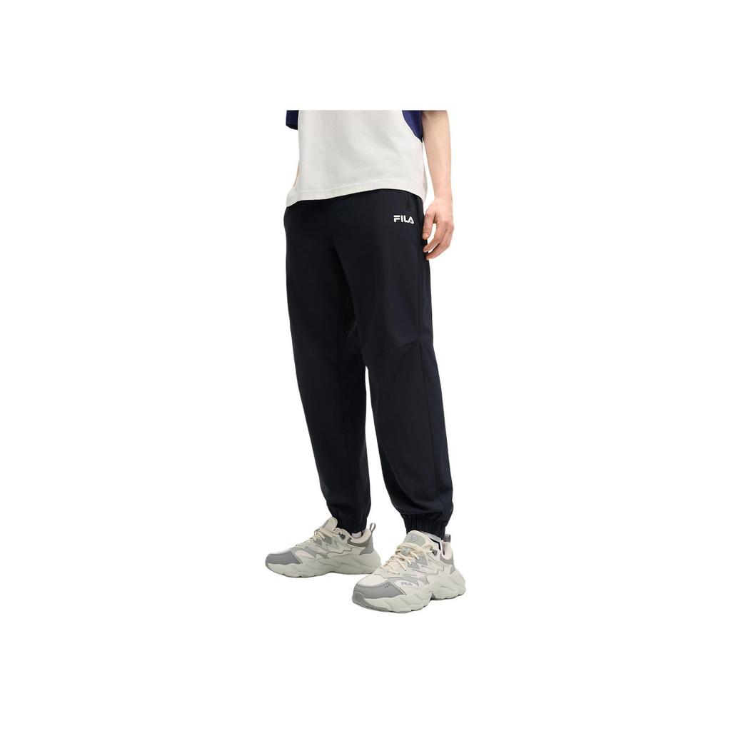 FILA Comfortable Versatile Workwear Knitted Sports Pants Men bottoms Black F11M519603FBK