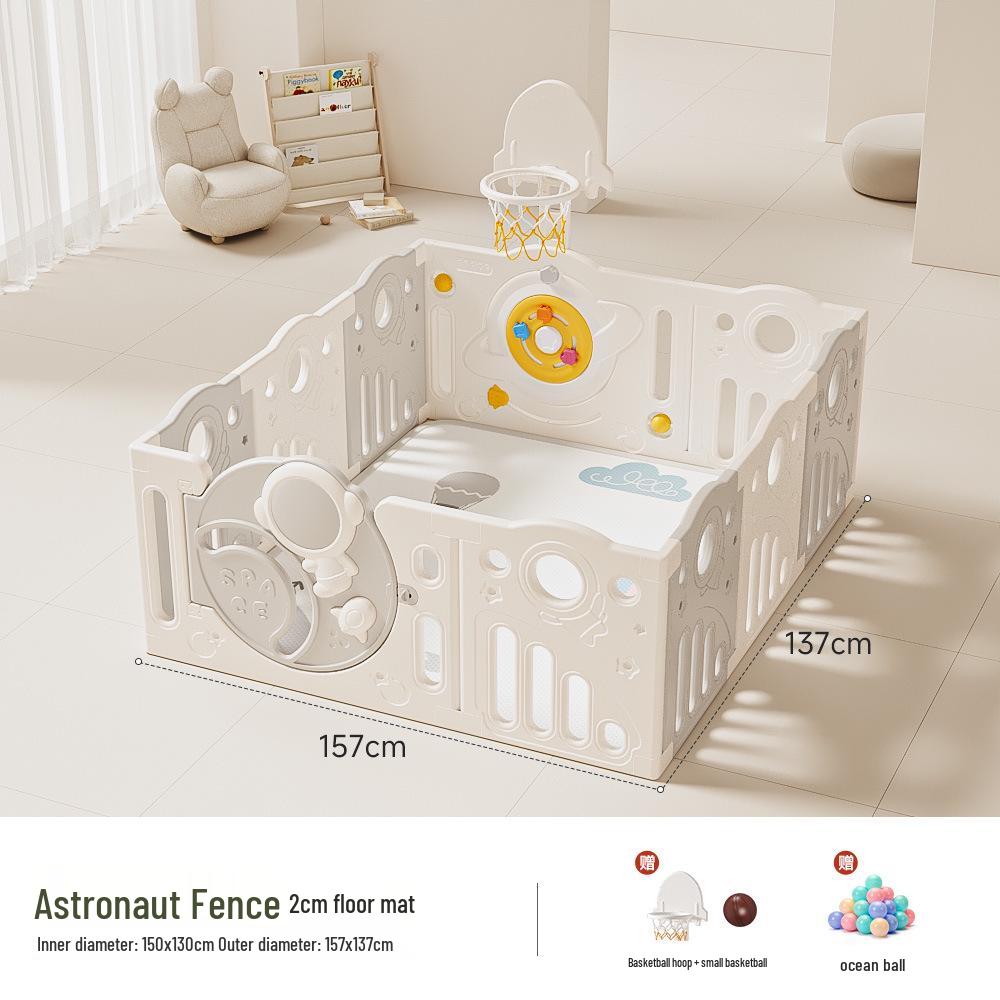 Baby Playpen and Crawling Mat: Indoor Infant Safety Fence for Living Room Floor.