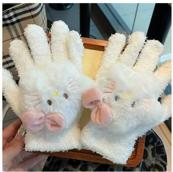 

Эксклюзив для новичков: Милые мультяшные плюшевые теплые перчатки в виде пятиконечной звезды - Защита от холода и уют!