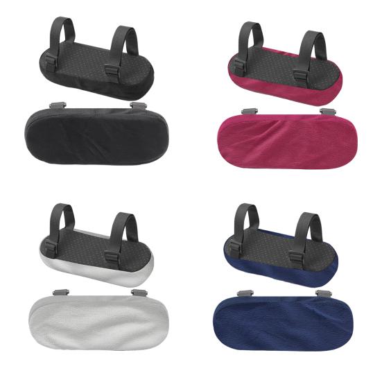 2 Pièces Coussin d'Accoudoir de Chaise de Bureau avec Sangles Réglables Mousse à Mémoire Accoudoir de Chaise de Bureau Gaming