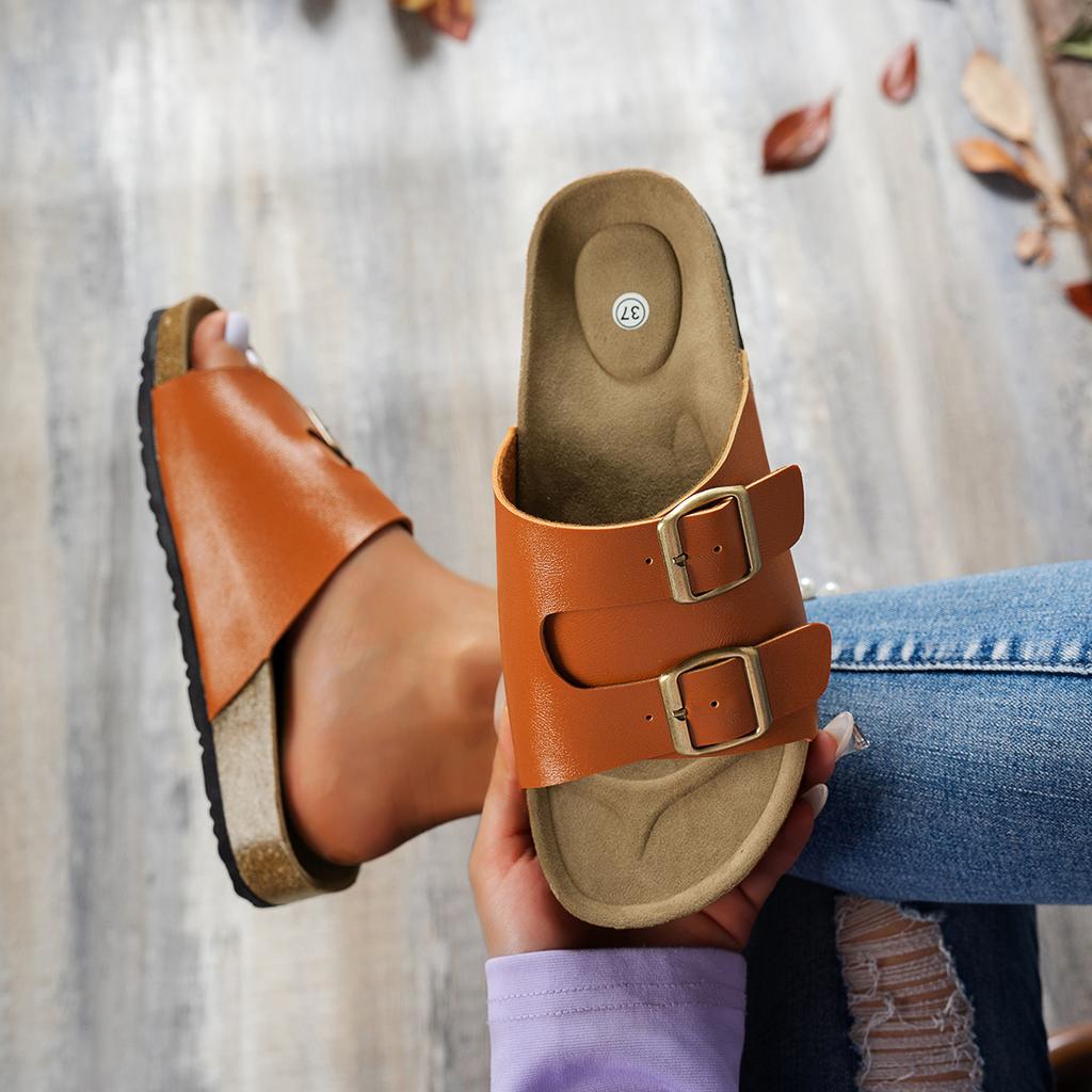 Fashion Women Slippers 2025 New Comfortable Rubber Sole Slippers Trend Leisure Style Shoes Women Large Size Flat Sandals Slides Women