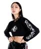 OZOD Free Will Sleeve Crop Top_Black