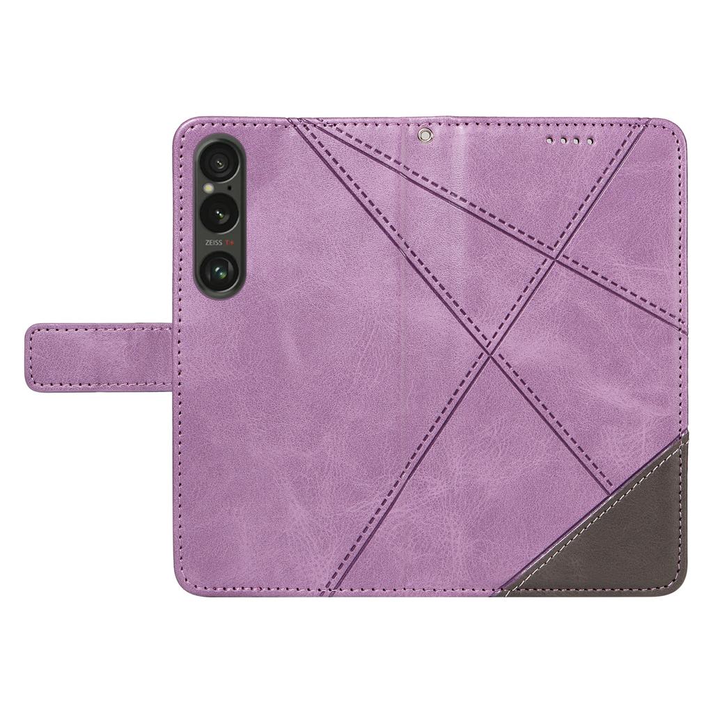 For Sony Xperia 1 VI Case Geometric Wallet Leather Phone Cover Folding Stand