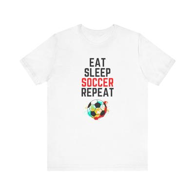 Girls Soccer T-Shirt - Eat Sleep Soccer Repeat: Soccer Shirt