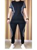 Icy Men's Classic Two-Piece Sportswear Set - Summer Casual Nine-Point Elastic Pants
