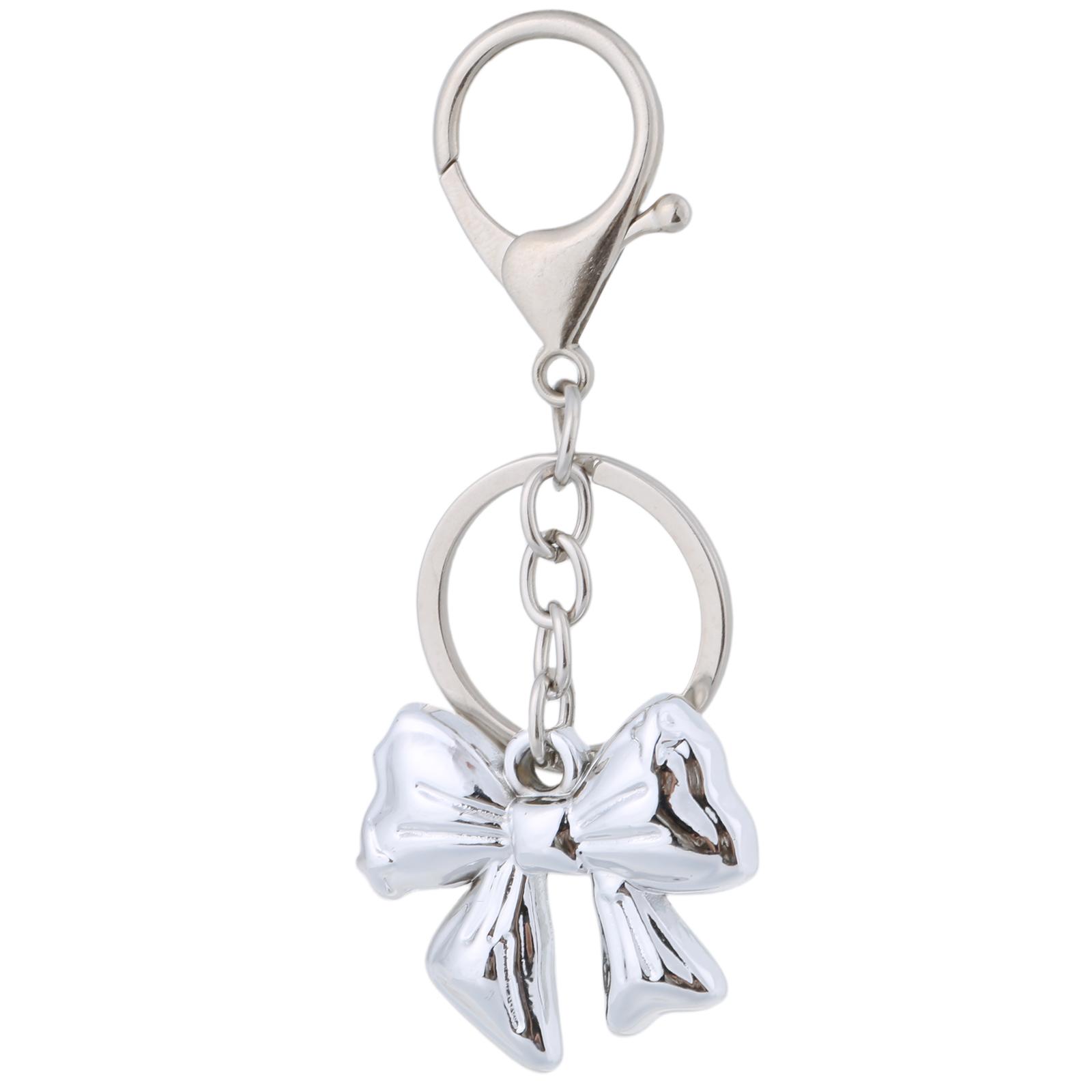 

Многоцелевой брелок-бабочка с бантом, прочный сплав, брелок-подвеска, сумка-шарм для стильных дам, коллекционеров ключей серебряный