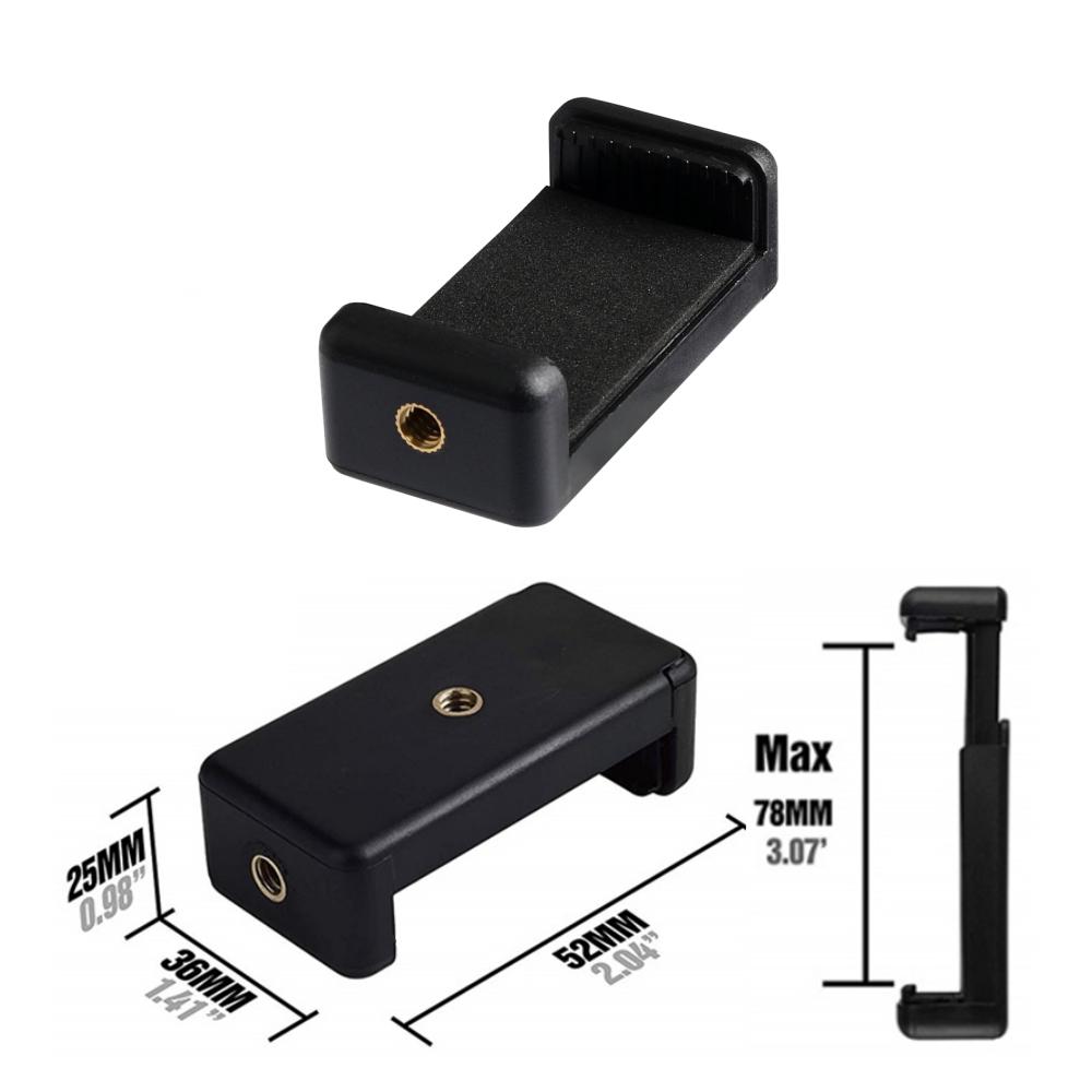 Flexible Cell Phone Tripod Mini Cell Phone Tripod with Cell Phone Holder Regular 1/4-20 Screw 360° Swivel Flexible Travel Tripod