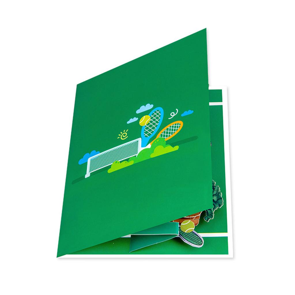 Elegant 3D Popup Tennis Theme Card for Birthdays Handmade Greeting Card with Envelope Gift for Dad Grandad Husband