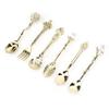 6Pcs Set Innovative Vintage Retro Zinc Alloy Spoons Fork Set Cutlery Kitchen Accessory