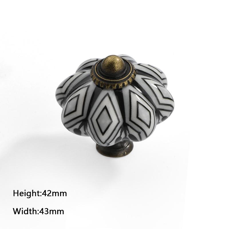 Vintage Ceramic Pumpkin Cabinet Knob Drawer Furniture Handles Dresser Door Pulls Wardrobe Closet Cupboard Hardware Accessories