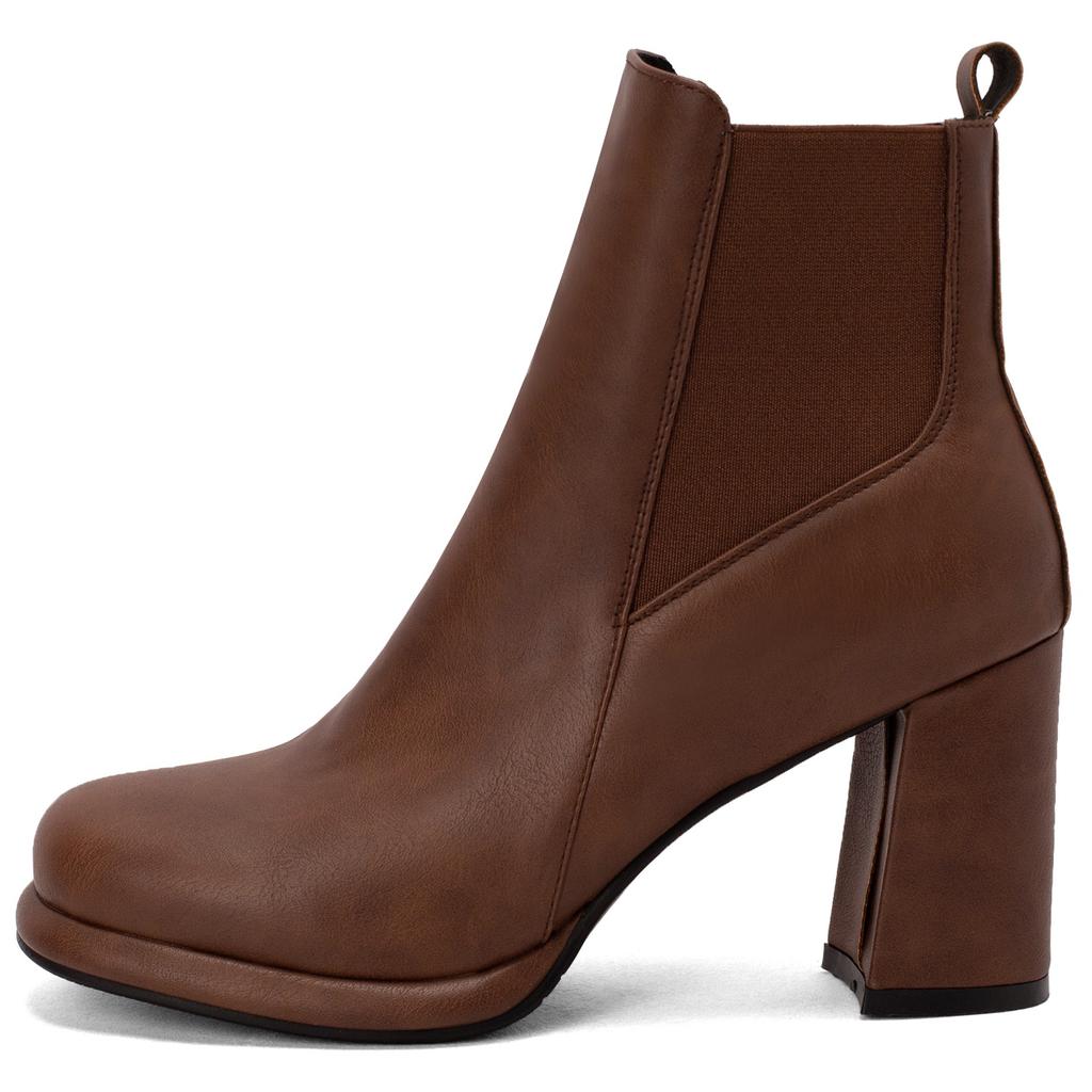 Vintage Ankle Boots Women Shoes Autumn Winter Women's Cowboy Short Boot Square Toe Black Heeled Party Shoes Ladies Large Size 48