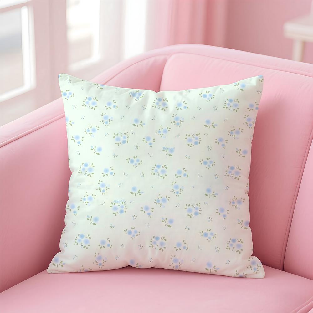 Elegant Flowers With Artistic Patterns Cushion Cover Linen Pillowcase Cover Soft Decor for Sofa Home Room