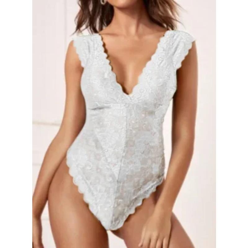 Hot Sex Women Lace See-through Babydoll Sexy Transparent Body Lingerie  Mesh Bodysuit Lingerie Teddies Mesh Women Bodysuit