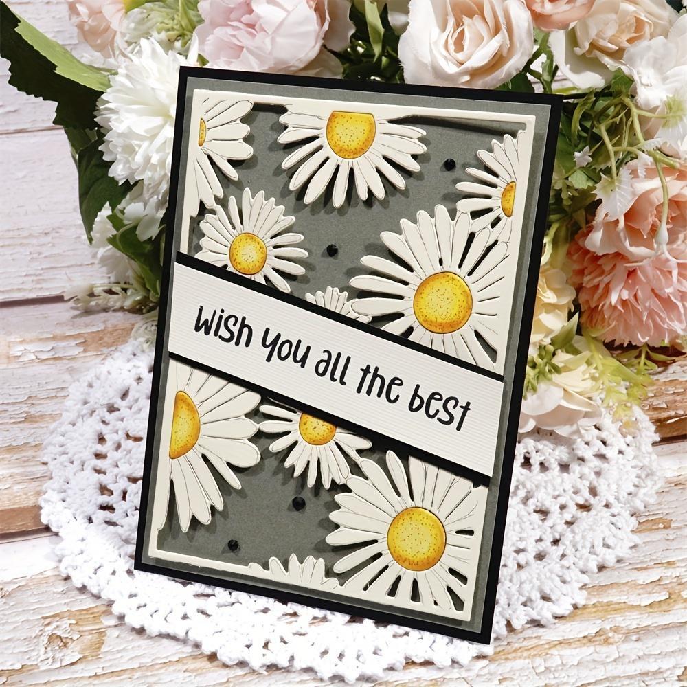 Blumen-Hintergrund-Rahmen, Metall-Stanzformen für Kartenherstellung, Scrapbooking, DIY-Album, Papierhandwerk, gestanzt