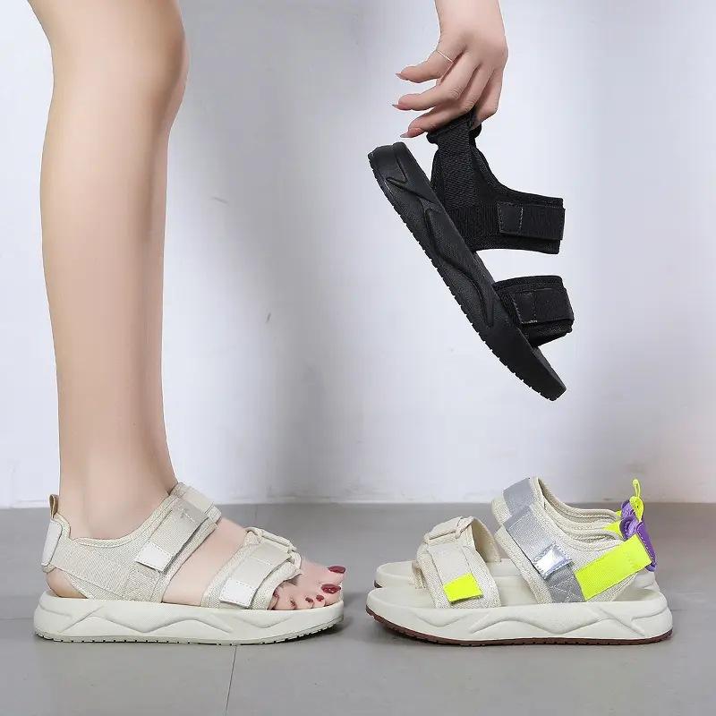 Sports sandals women's ins tide 2025 summer new versatile Velcro flat bottom lightweight casual beach shoes women