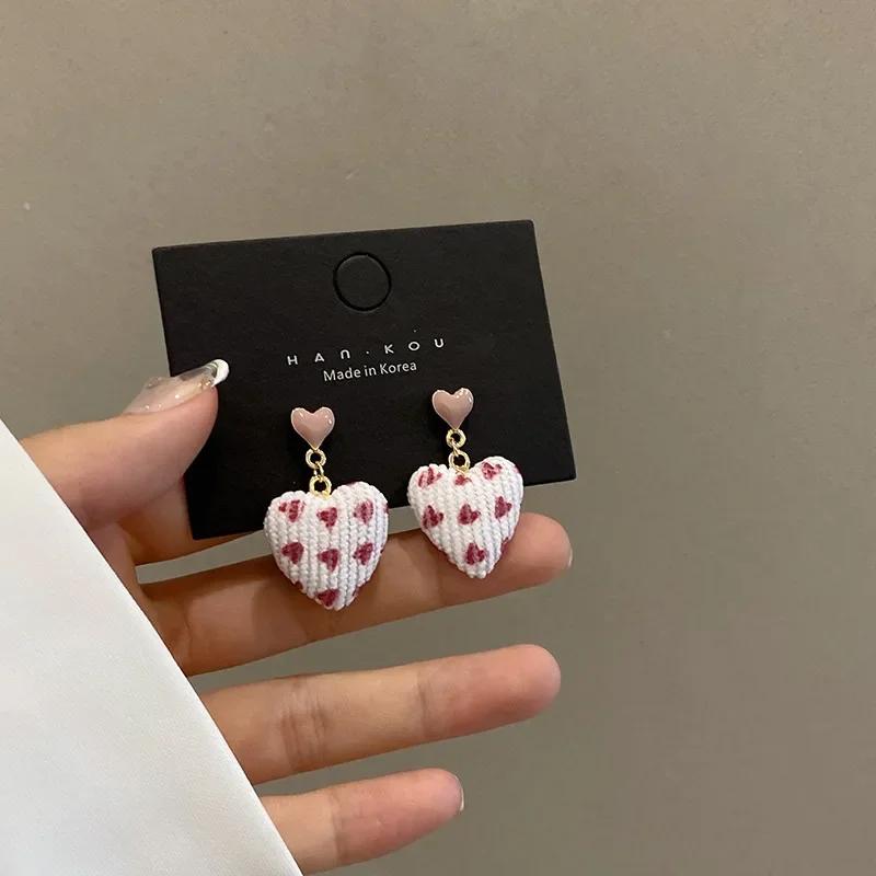 Autumn Winter Models Leopard Print Plush Earrings Female Korean Temperament Net Red Fashion Cold Wind Retro Earrings Ear Jewelry