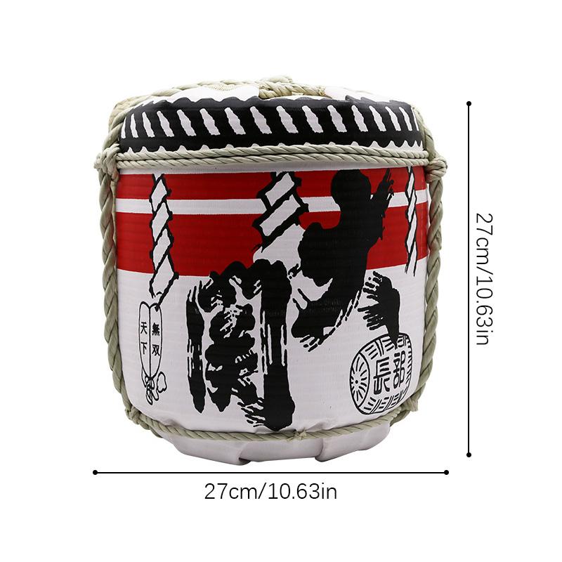 

27x27cm Japanese Style Liquor Barrel Decor Wine Barrel Sake Sushi Shop Pub Bar Display Foam Barrel Restaurant Decor