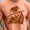 Samurai-Frau Illustration T-Shirt, Kampfsport Shirt, Samurai-Geist Unisex Tee