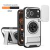 For Magsafe Magnetic Car Mount Ring Soft TPU + Hard PC 2-in-1 Phone Case For iPhone 17 Pro Max 15 13 12 14 16 Pro Max Back Cover