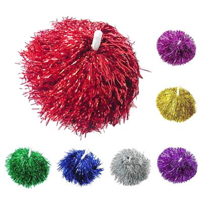 1PCS Cheerleading Pom Poms With Straight Handle     Cheering Props For Aerobics Dancing School Sports Game