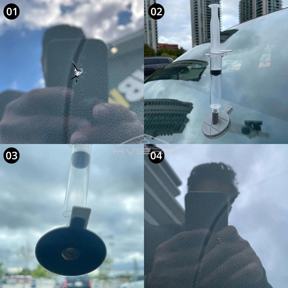 Car Windshield Repair Resin Kit Tools Windscreen Break Scratch Restoration Protective Stickers Glass Cleaner Care No Trace Wash