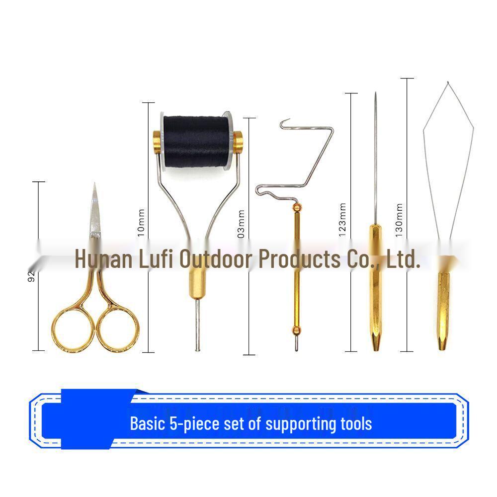 Egret Fly BLF-A 360° Rotatable Fly Tying Vise with Knotter, Line Winder, Dubbing Tool, and Hook Tying Pliers