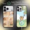 Custodia per Telefono Capibara Cartone Animato Carino Per iPhone17,16,15,14,13,12,11 Plus,Pro Magnetica con Ricarica Wireless Magsafe