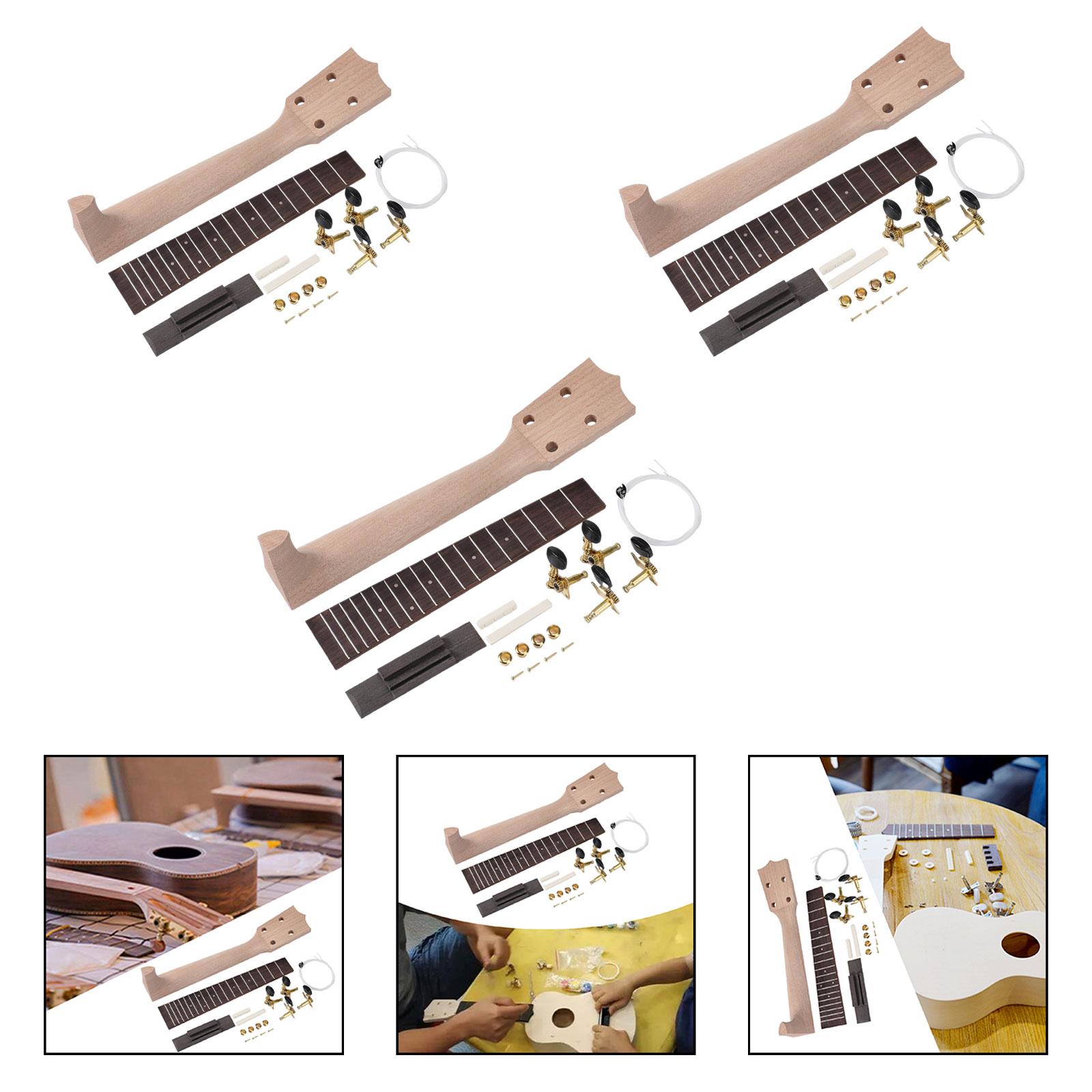

DIY Ukulele Kit Fun Gift Creative with String Knob Bridge Ukulele Construction Kit for Friends Kids Adults Family Beginners 23 inch