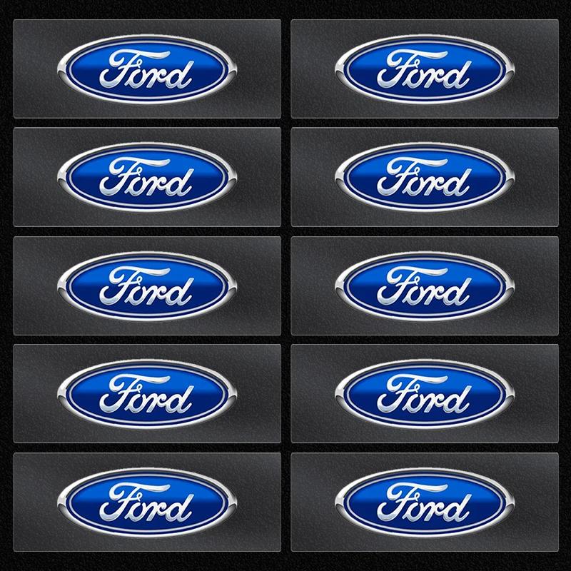 2025 Fashion Car Mini Logo Sticke Mirror Decorative Sticker Emblem For Ford Ranger Focus Kuga Mustang SMAX Transit Mondeo Fusion