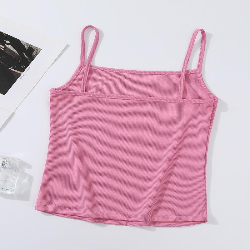 6PCS Women's Summer Spaghetti Strap Cami, Breathable Skin-Soft, Slimming Chic Top for Dates & Outdoor Wear