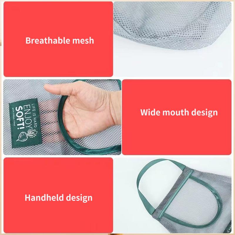 Mehrzweck-Aufbewahrungstaschen, wiederverwendbar, für Obst und Gemüse, Küchen-Organizer, Hängetaschen, tragbar und atmungsaktiv, zum Aufhängen, Aufbewahrungstasche