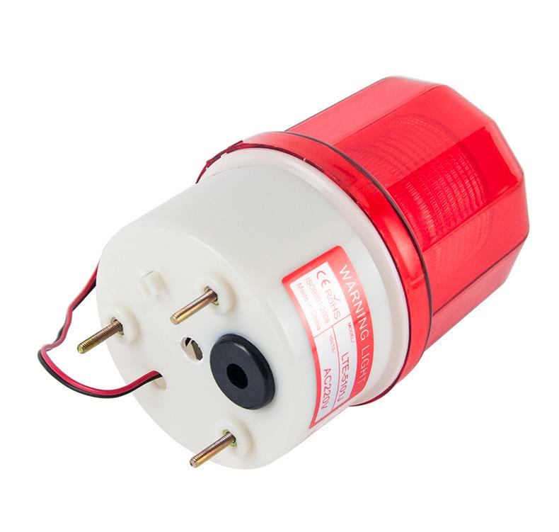 LTE-5101J LED Strobe Warning Light with Sound Alarm, 90dB Mechanical Indicator