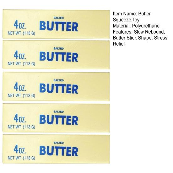 1/3/5Pcs Butter Stick Squeeze Toy Stress Relief Slow Rebound Butter Stick Pinch