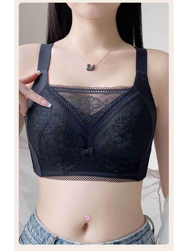 Plus Size Full Coverage Minimizer Bralette - Anti-Sagging, Side Support, Push Up for Big Busts