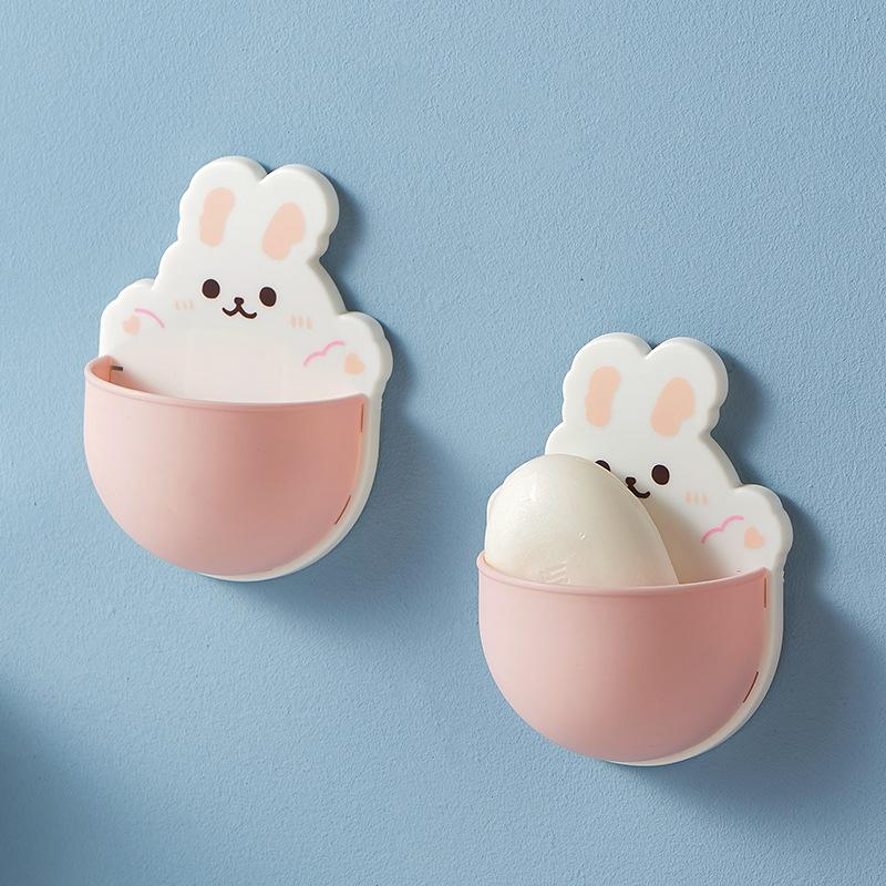 Saboneteira de Parede Desenho Animado Autoadesiva Porta-Canetas de Parede, Armazenamento para Escrita com Canetas Marcadoras, Armazenamento de Mesa, Fofa