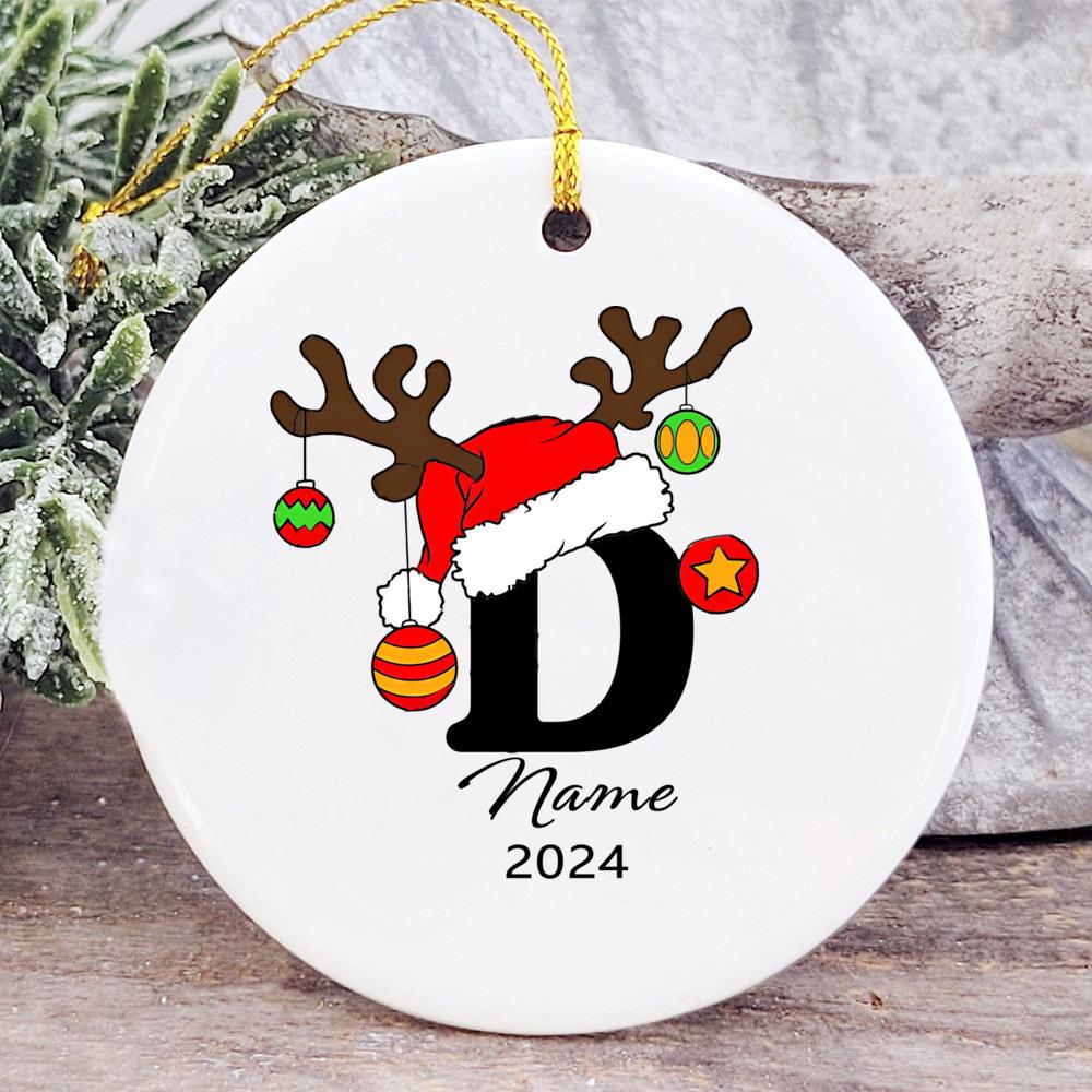 Personalized Christmas Ceramic Ornament Custom Name Family Party Decoration 2025 Family Keepsake Ornament Tree Decor