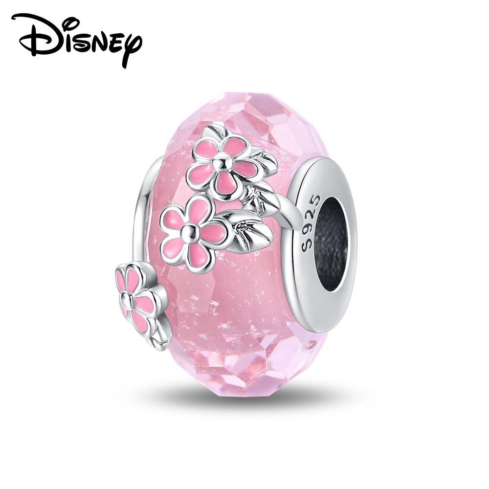 Disney 925 silver Mickey Minnie and Toy Story bass Lightyear Pendant Beads original DIY Bracelet suitable for Girls Gift