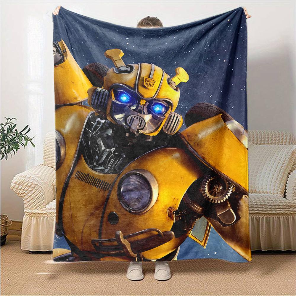 1pc Bumblebee2 Blanket, Gift, for Men and Women, Soft Blanket, Good for Sofa Bed Couch Travel, Lightweight Flannel Blanket