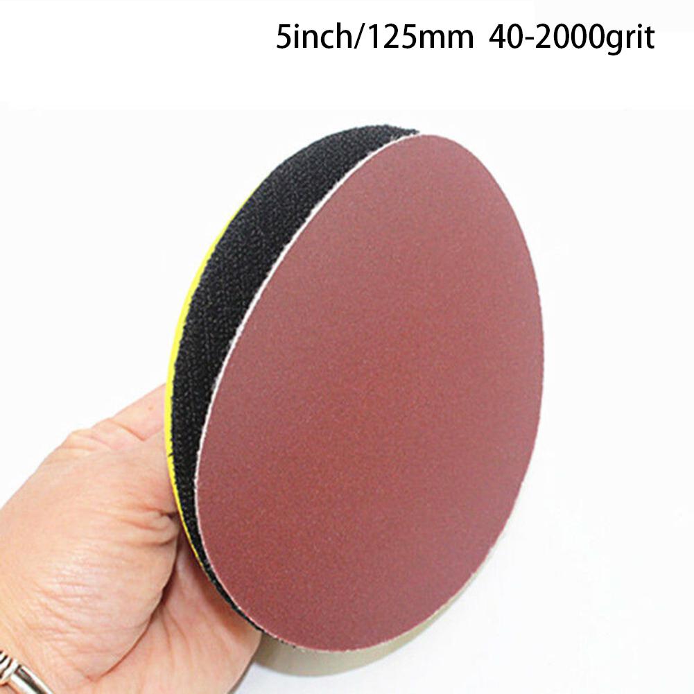 10pcs Sandpaper 5inch/125mm 40-2000Grit Disk Sand Sheets Sandpaper Polishing