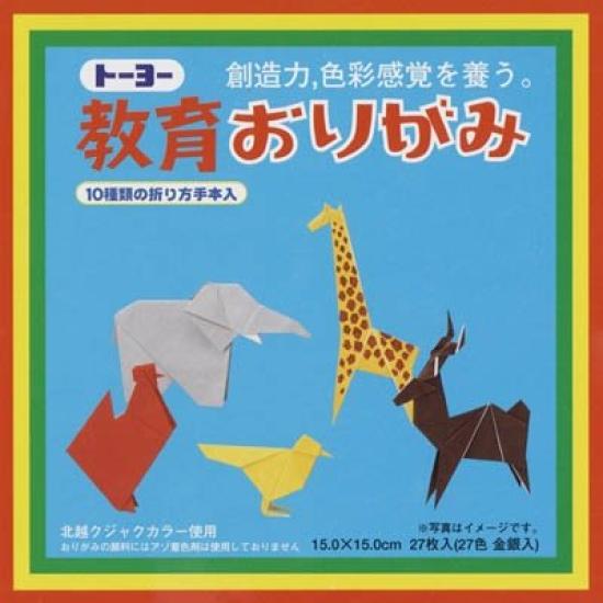 

Toyo Educational Origami 15 x 15 cm 27 sheets 27 colors Gold and silver included 30 pieces set