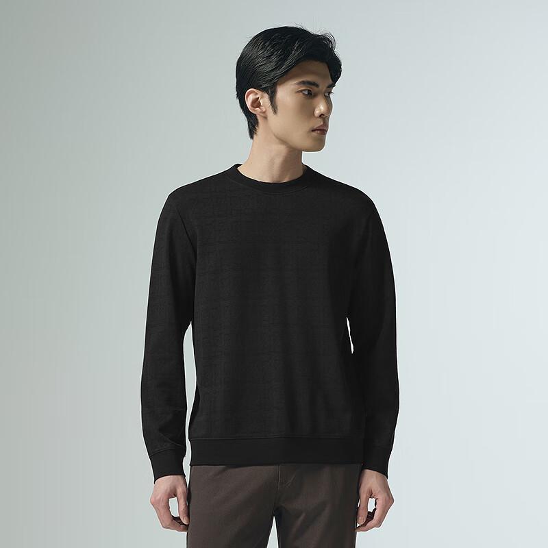 LILANZ Men's Jacquard Round Neck Lambswool Blend Sweatshirt