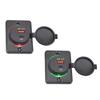 Double Port Fast USB Chargers with QC3 0 & Type C Support 12 24V Wide Electric Waterproof Design No Drill for Car Boat