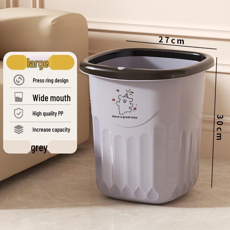 Large Capacity Trash Can for Home: Stylish Design for Living Room, Bedroom, Kitchen & Bathroom