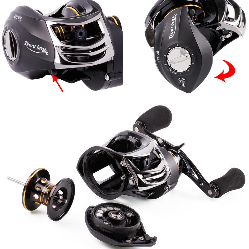 SOUGAYILANG Bait Casting Fishing Reel 12 BB 6.3:1 Gear Ratio Aluminium Spool Stainless Smooth Reel