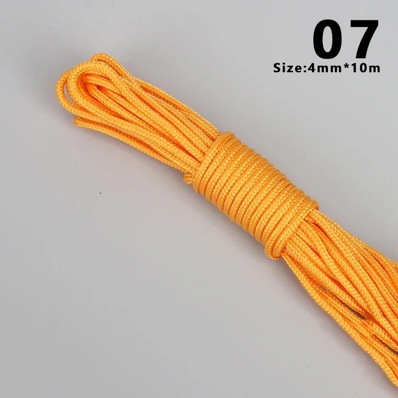 10m 4/6/8mm Thicken Nylon Rope Non-slip Wear-Resistant Strong Braided Rope DIY Bag Clothesline Handicrafts Making Accessories
