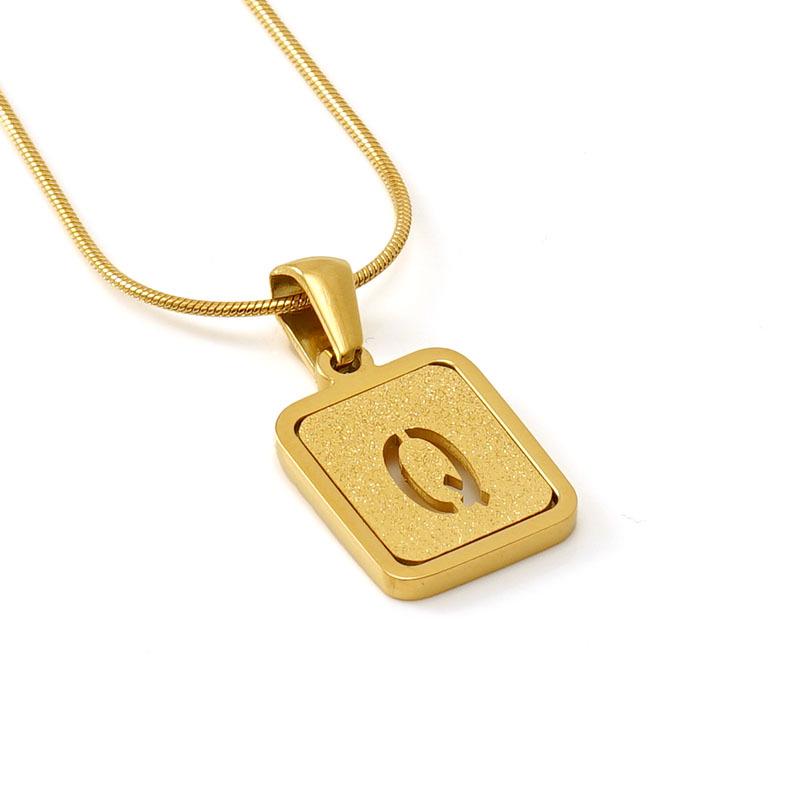 

Ожерелье из нержавеющей стали с гальваническим покрытием, 26 букв, с круглым змеиным дизайном цепи Steel