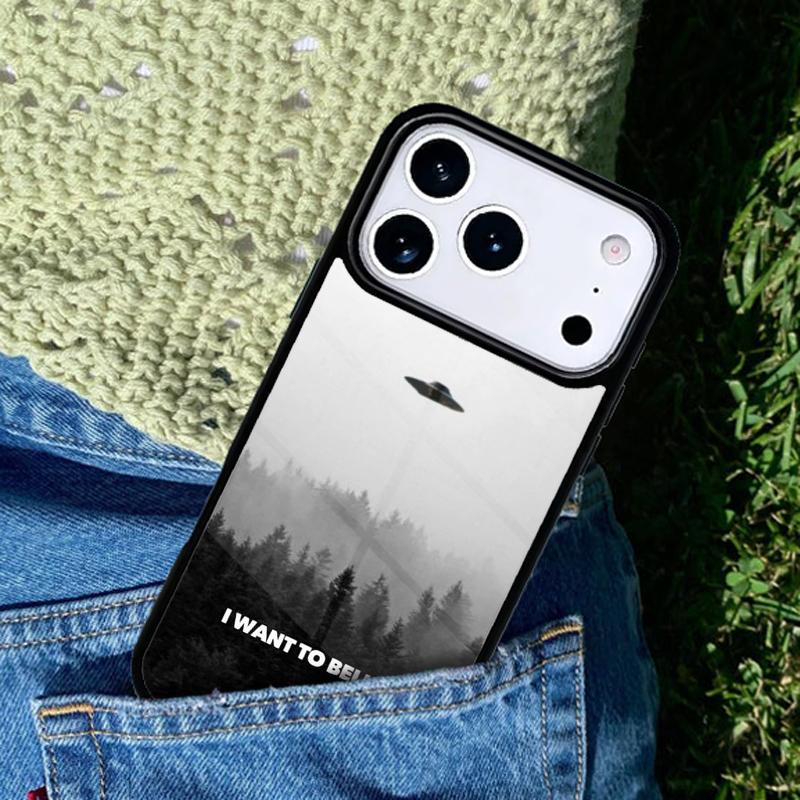 The X Files I want to believe Phone Case For iPhone 17 AIR 16 Pro Max 15 14 Pro 11 12 13 Shockproof Silicone Cover