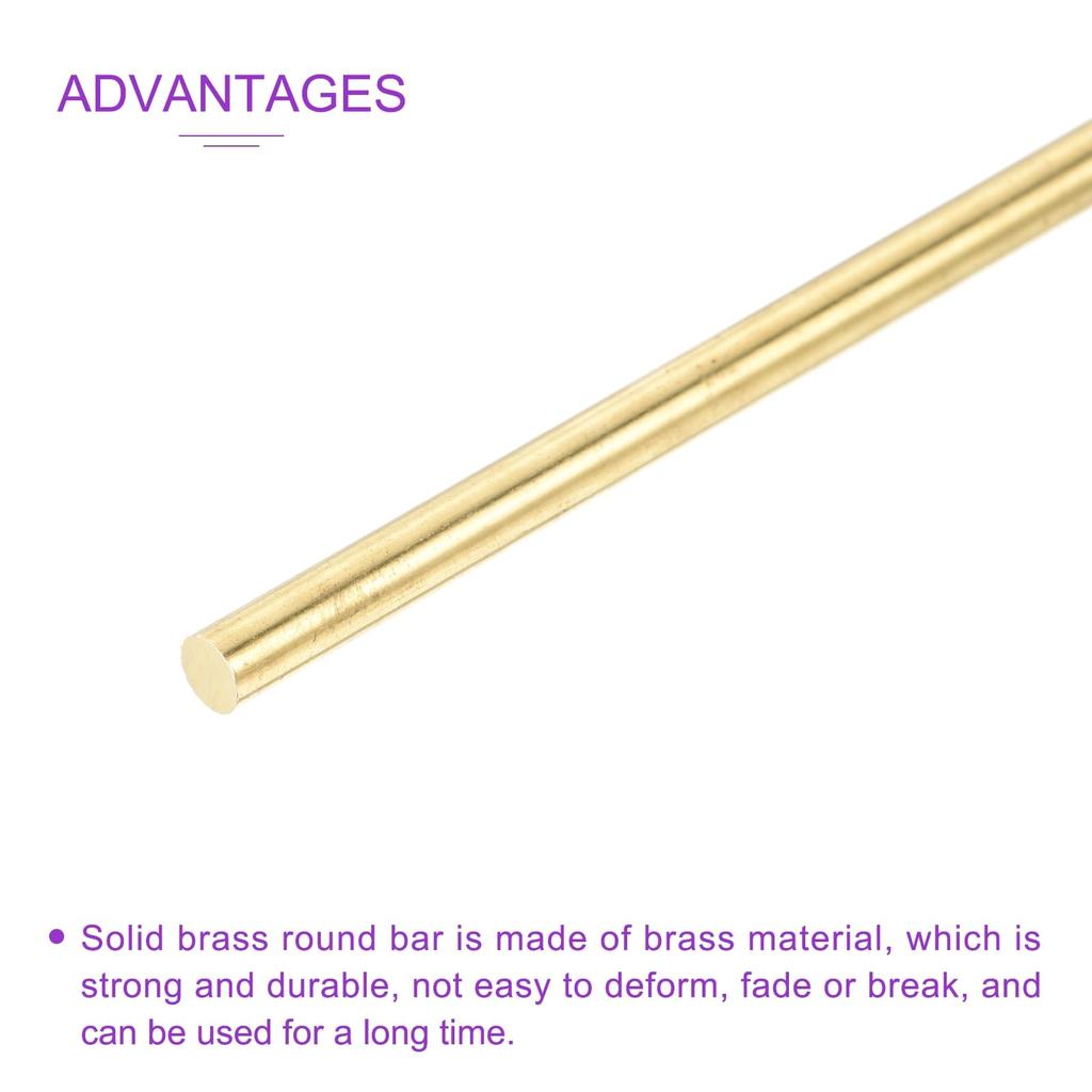 DMiotech x Brass Rods for DIY Brass Welding Lathe Drift Punch Model and Cars 20-Pack 4-inch 5/32-inch Crafts, Rods, Materials, Shafts, Airplanes,