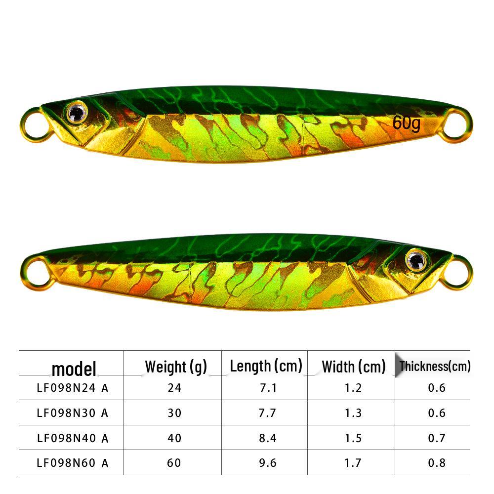Luminous Long Cast Sinking Iron Plate Pencil Fish Metal Lure - New Bionic Artificial Bait Model